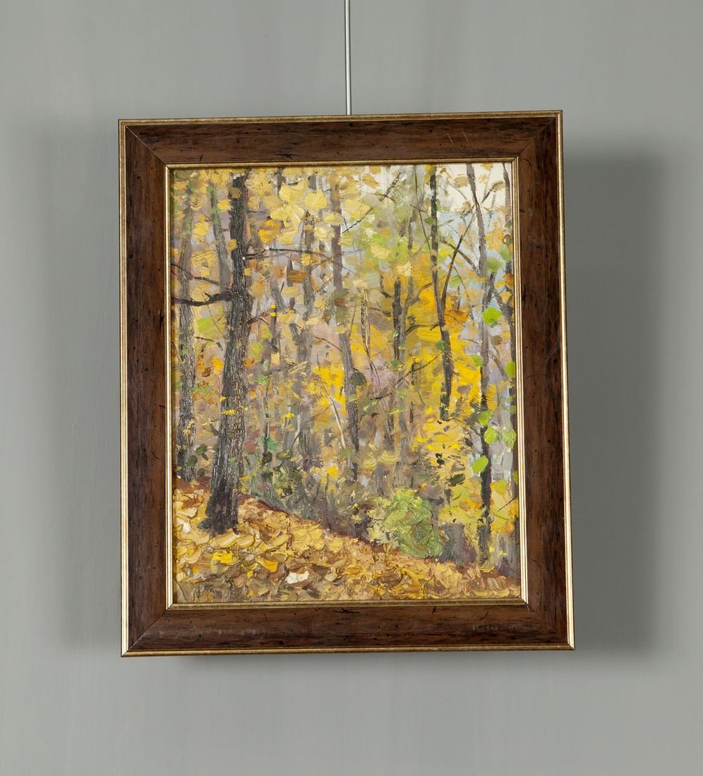 Autumn Landscape, Antique Painting Original - 4