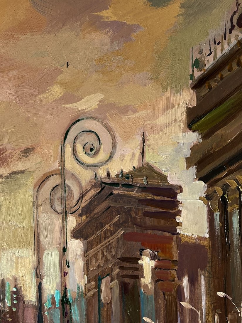 Oil painting Sunset over the city center Yuriy Suprunchuk - 5
