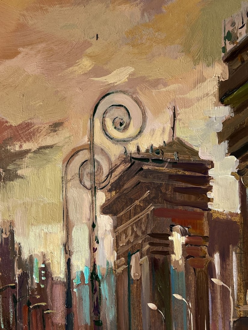 Oil painting Sunset over the city center Yuriy Suprunchuk - 6