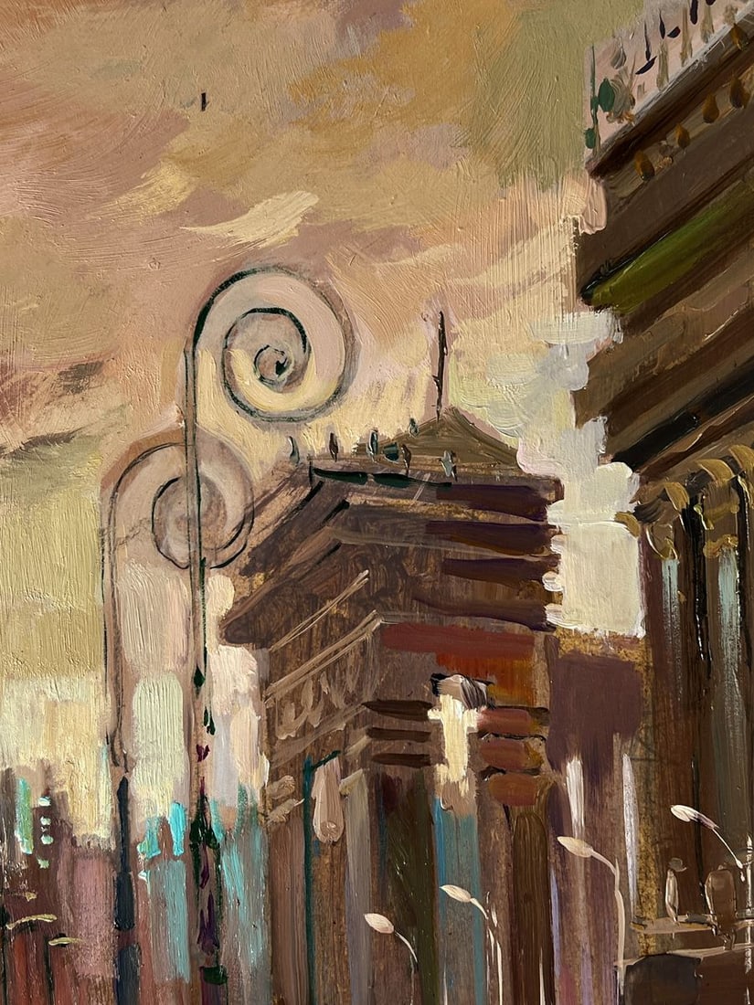 Oil painting Sunset over the city center Yuriy Suprunchuk - 7