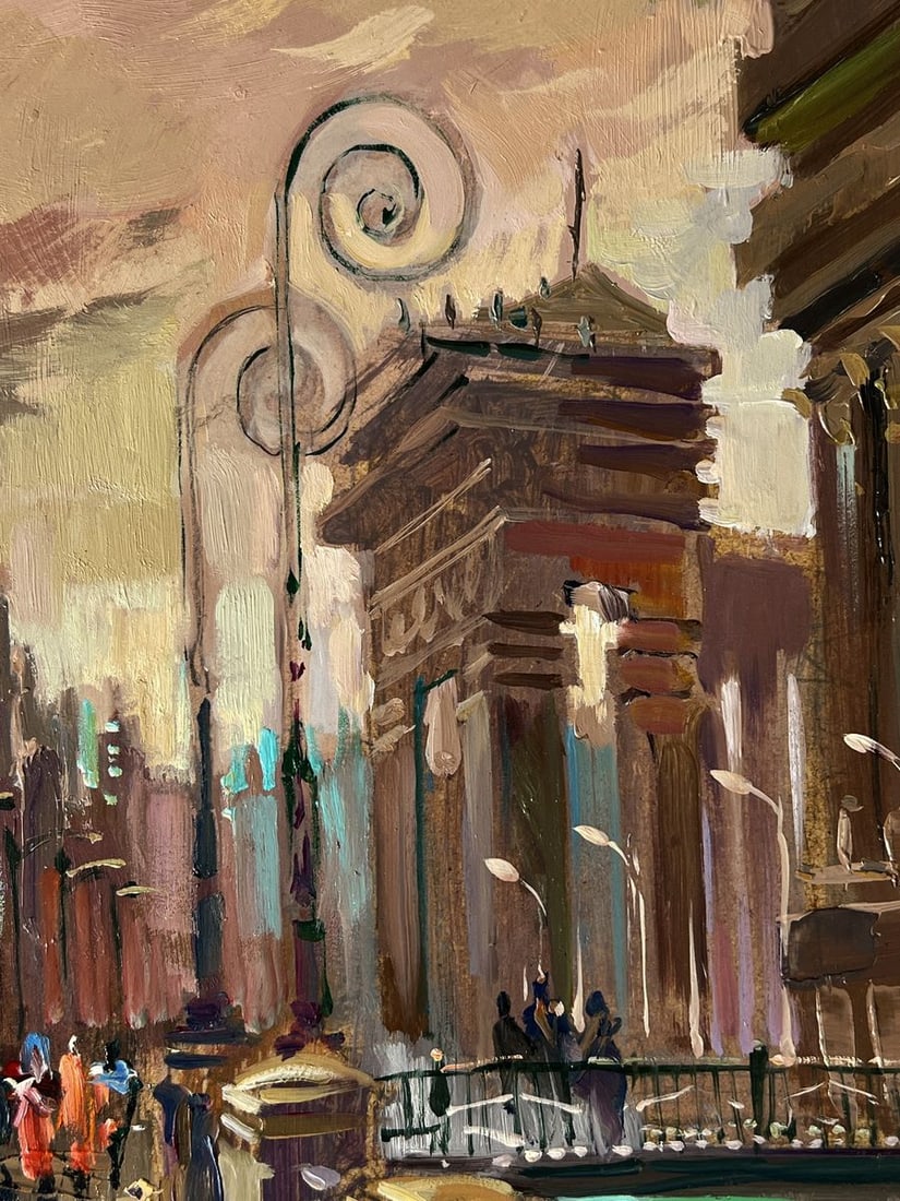 Oil painting Sunset over the city center Yuriy Suprunchuk - 8