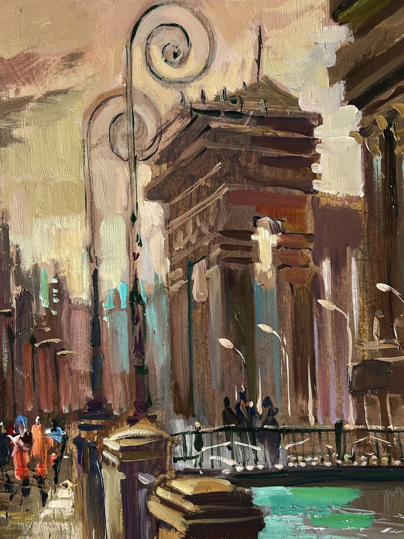 Oil painting Sunset over the city center Yuriy Suprunchuk - 9