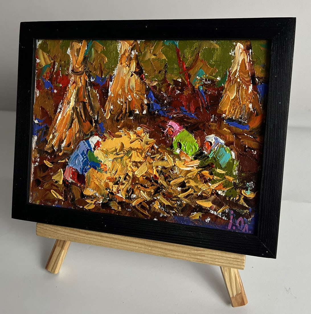 Oil painting Autumn has come to the field Oleksiy Ivanyuk - 2