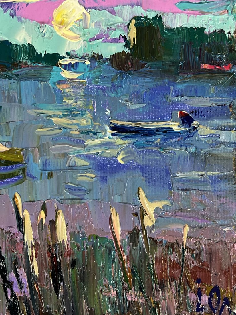 Oil painting Evening freshness by the river Oleksiy Ivanyuk - 10