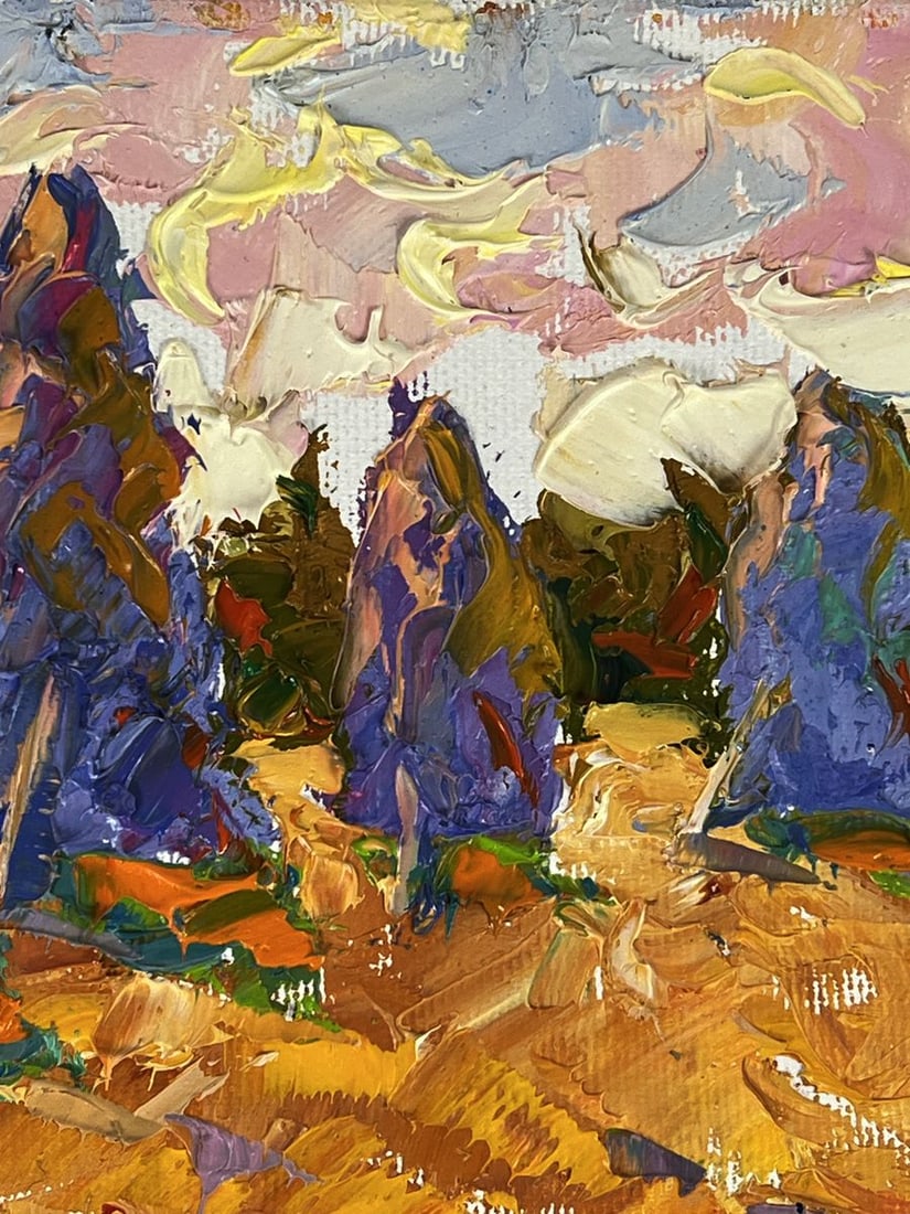Oil painting Fresh haystacks in the field Oleksiy Ivanyuk - 8