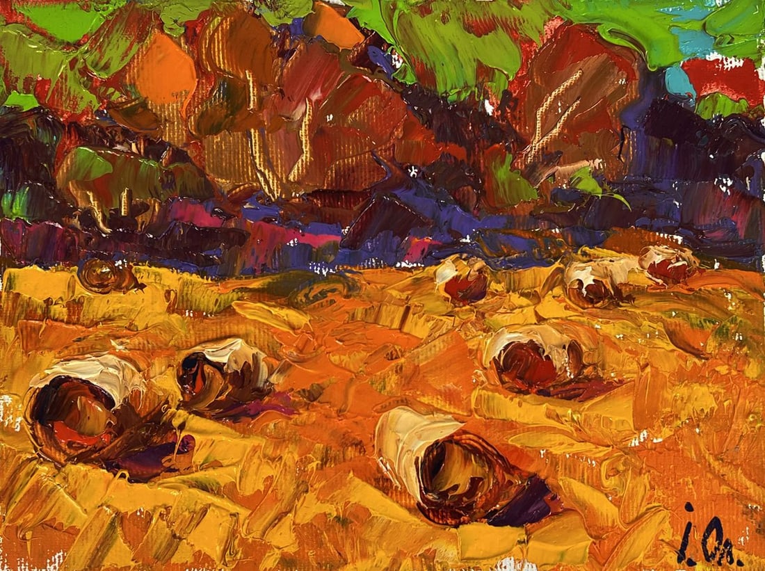 Oil painting In the autumn fields Oleksiy Ivanyuk - 3