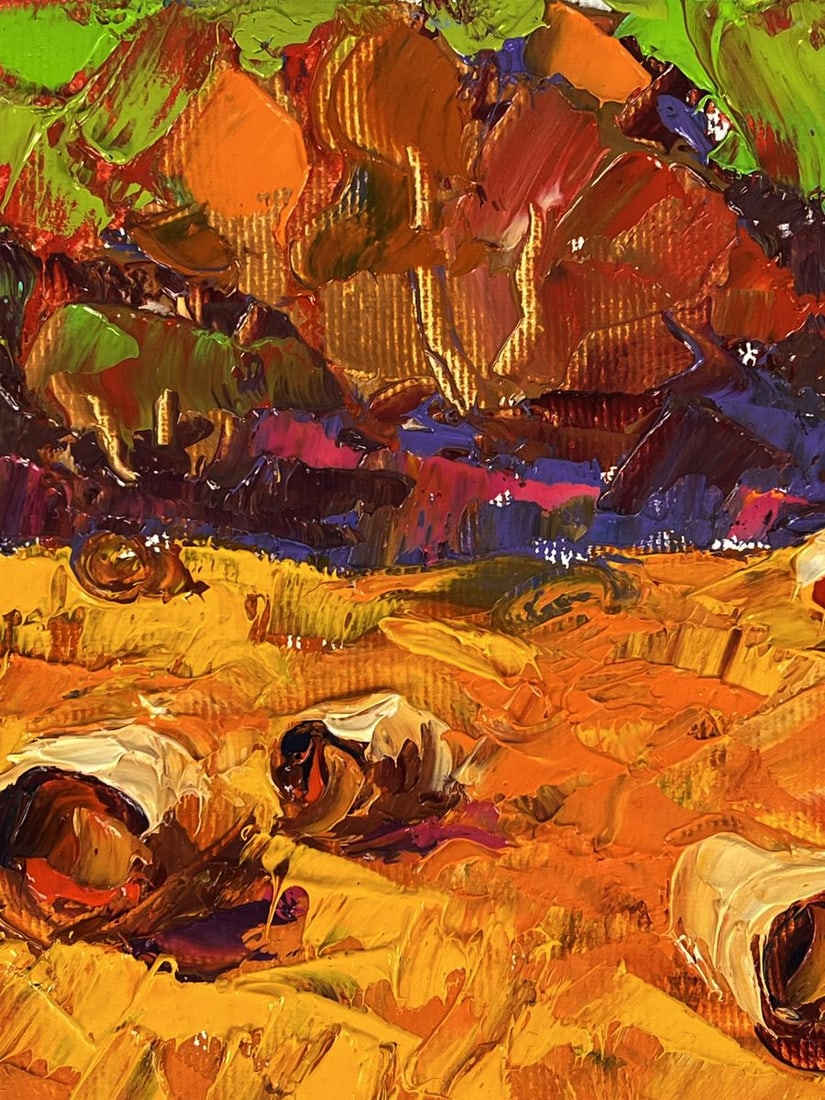 Oil painting In the autumn fields Oleksiy Ivanyuk - 4