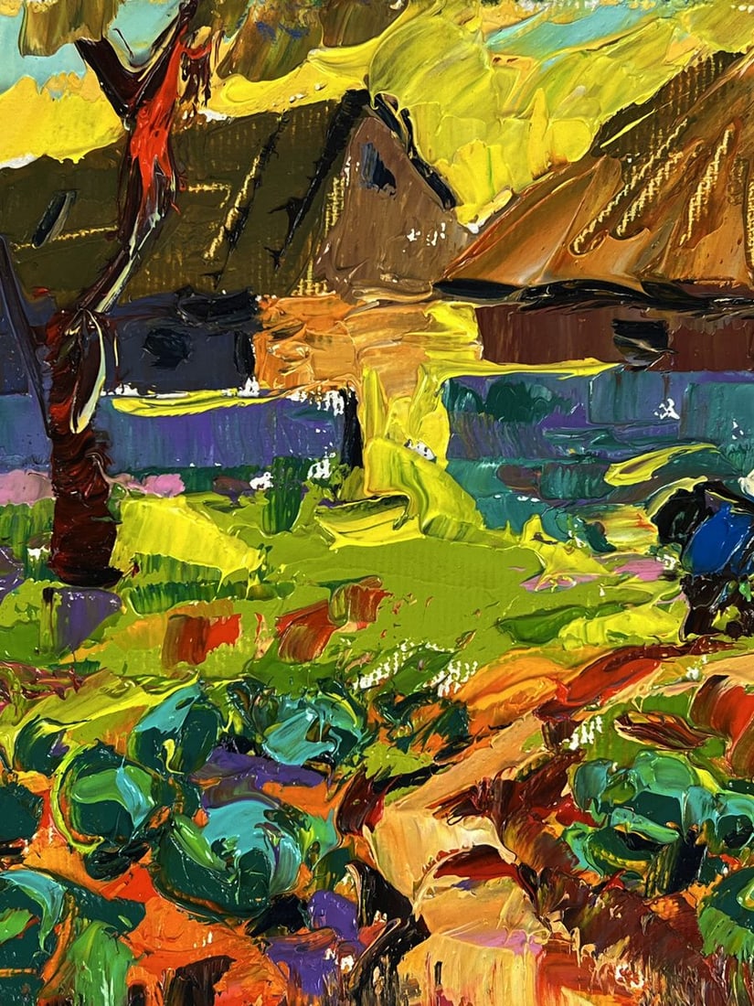 Oil painting Autumn evening in the village Oleksiy Ivanyuk - 4