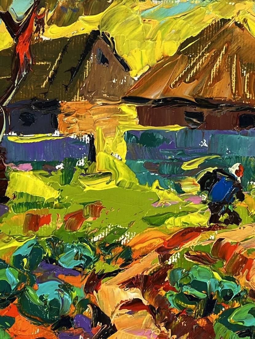Oil painting Autumn evening in the village Oleksiy Ivanyuk - 5