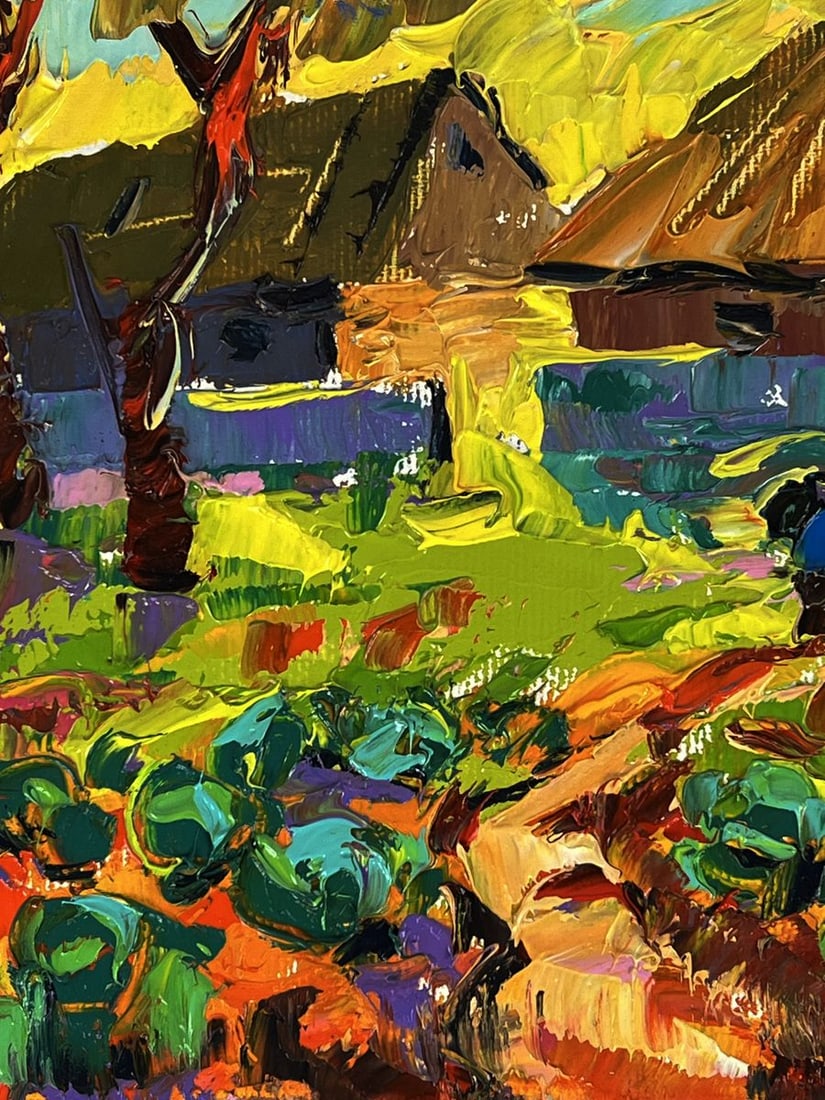 Oil painting Autumn evening in the village Oleksiy Ivanyuk - 6