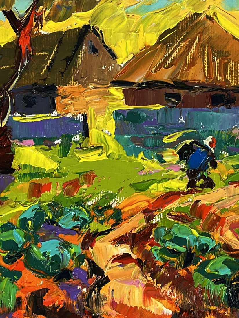 Oil painting Autumn evening in the village Oleksiy Ivanyuk - 7