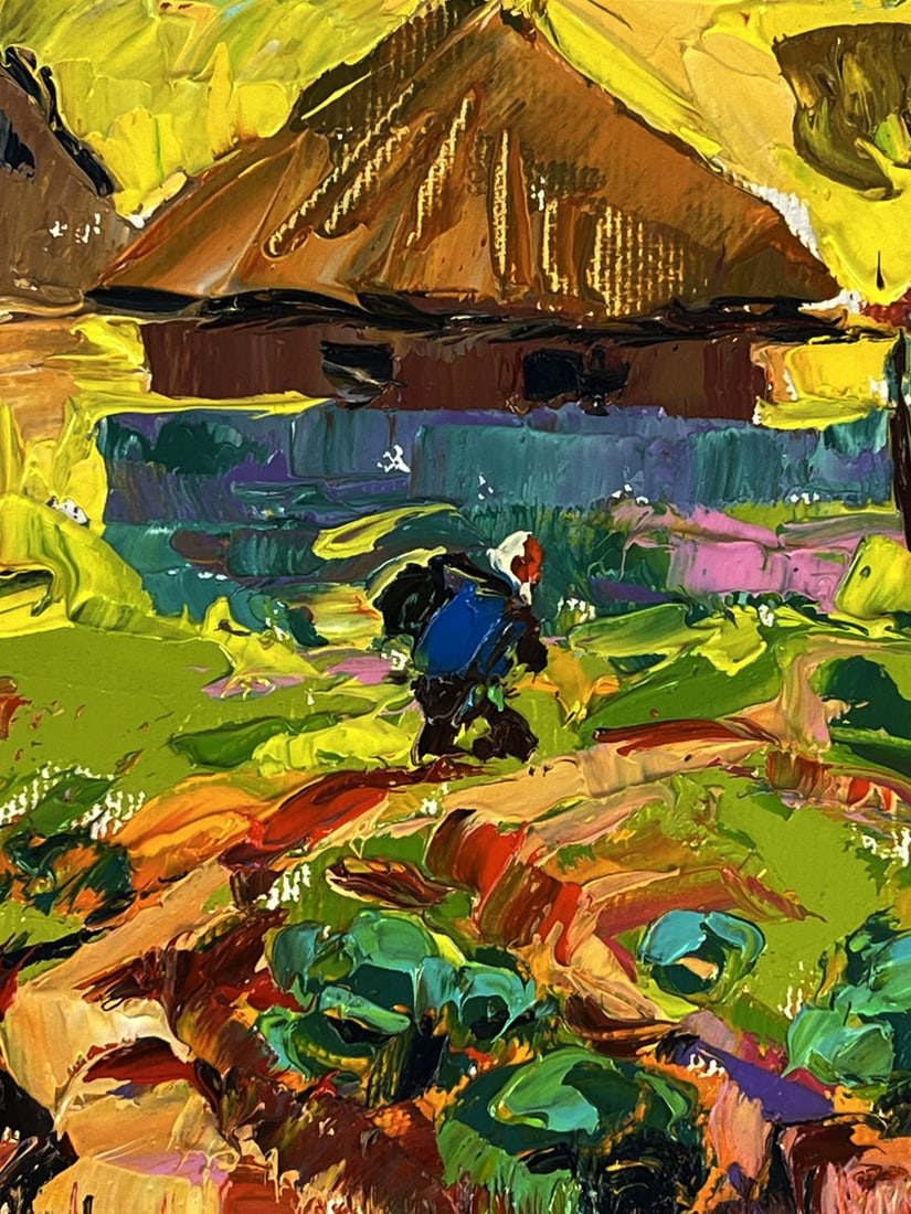 Oil painting Autumn evening in the village Oleksiy Ivanyuk - 9
