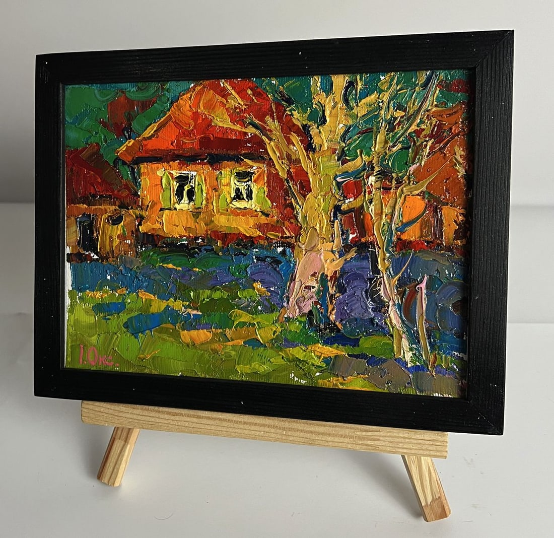 Oil painting Warm Evening in the Village Oksana Ivanyuk - 2