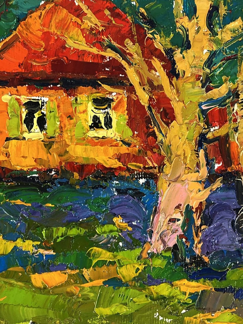 Oil painting Warm Evening in the Village Oksana Ivanyuk - 7