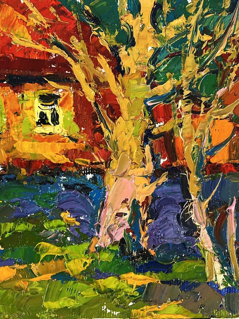 Oil painting Warm Evening in the Village Oksana Ivanyuk - 8
