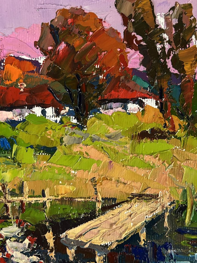 Oil painting Ducks are swimming by the river Oksana Ivanyuk - 8
