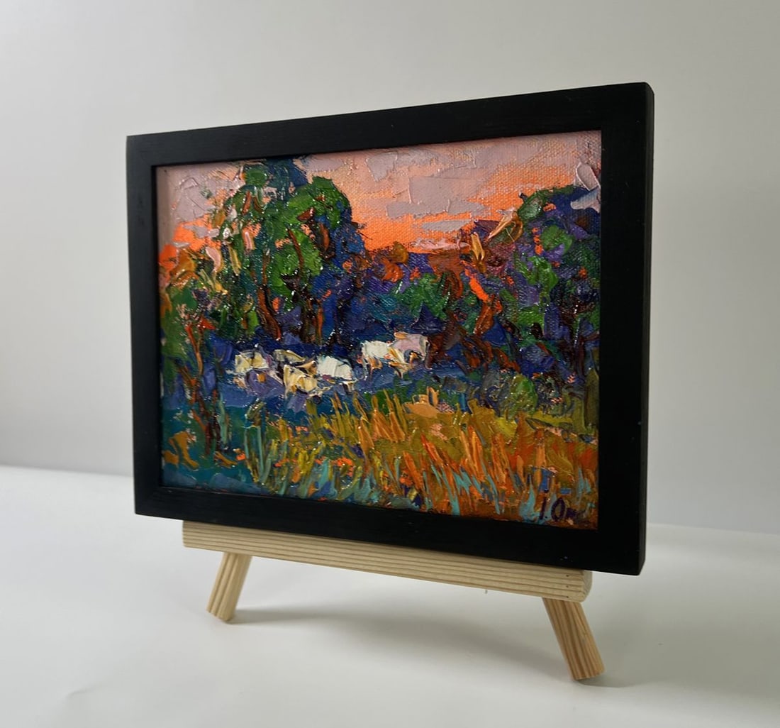 Oil painting Forest evening Oksana Ivanyuk - 2