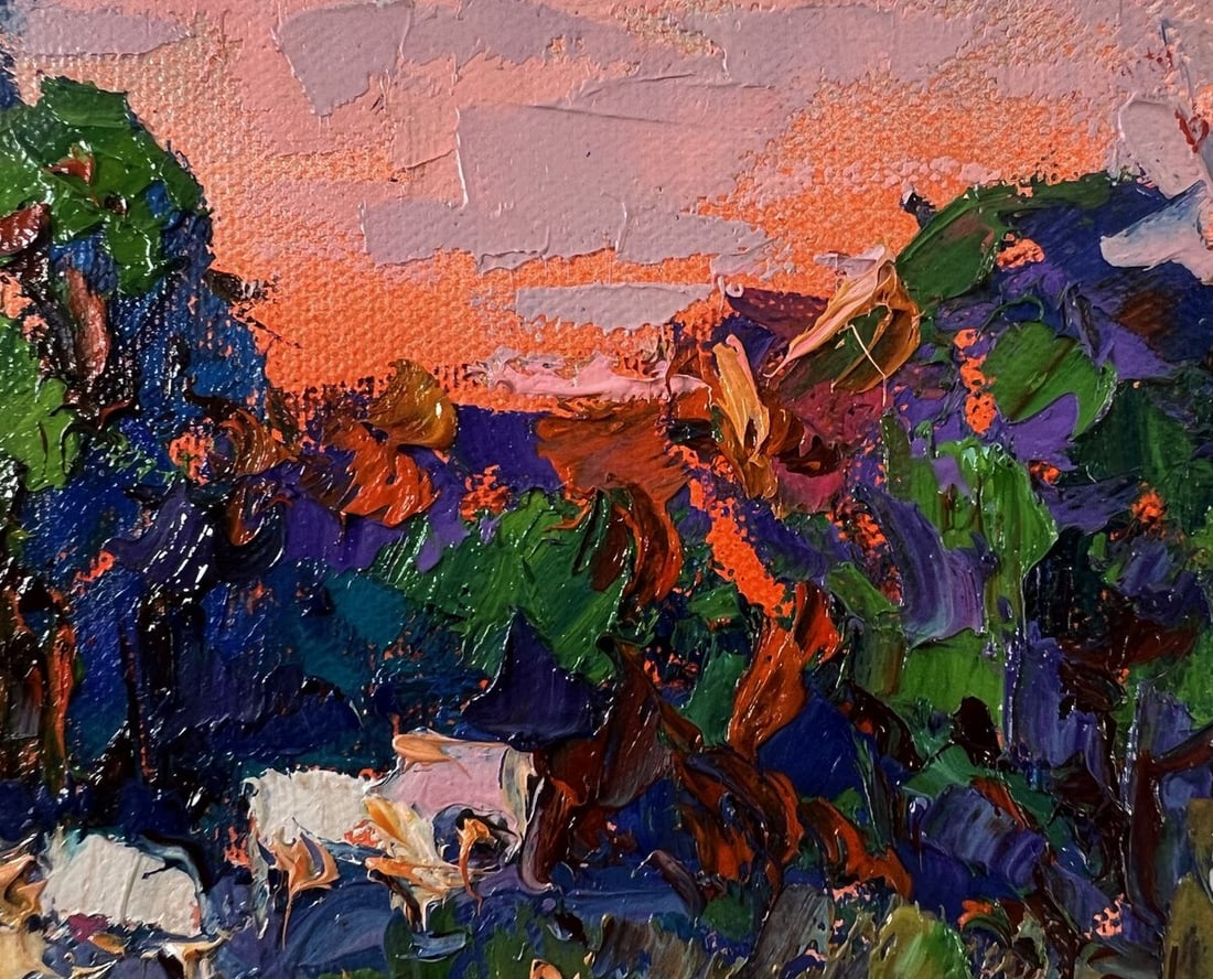 Oil painting Forest evening Oksana Ivanyuk - 4