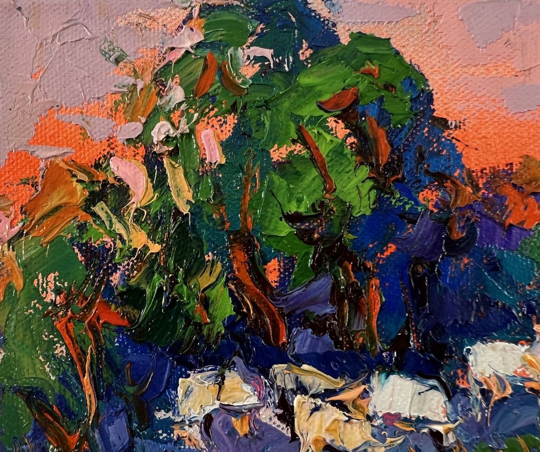 Oil painting Forest evening Oksana Ivanyuk - 7