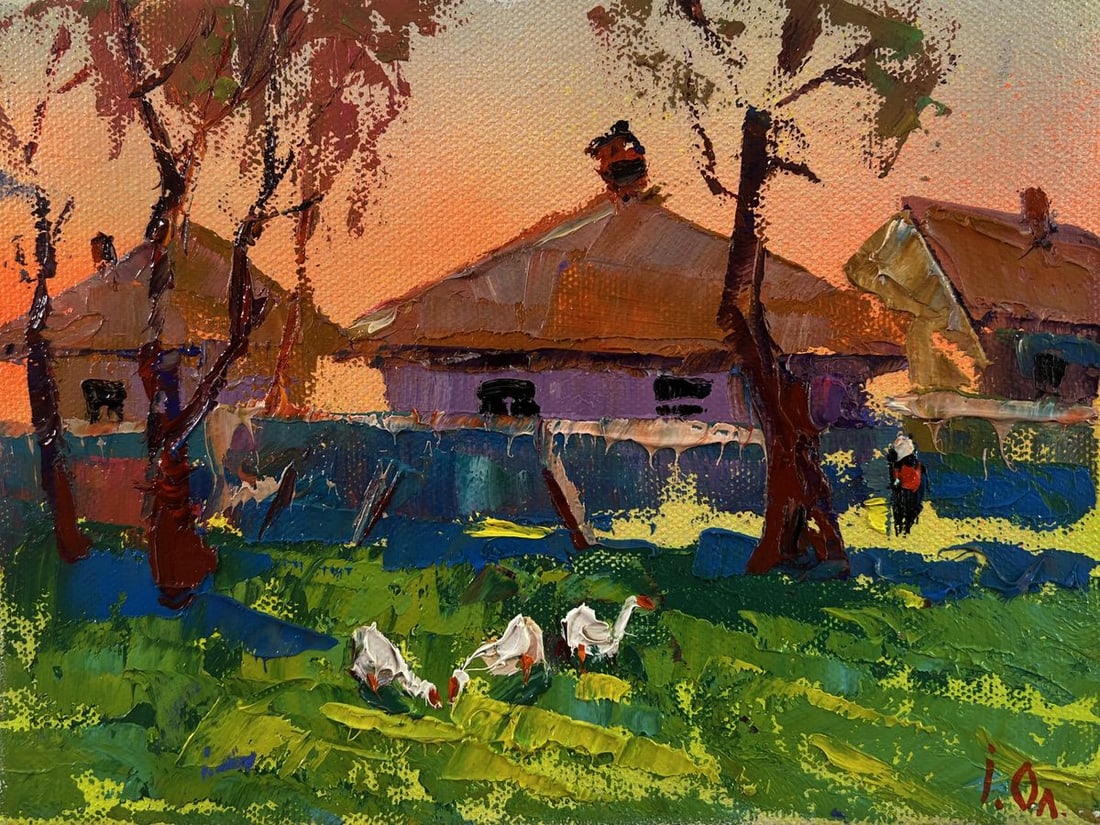 Oil painting Village morning Oleksiy Ivanyuk - 3