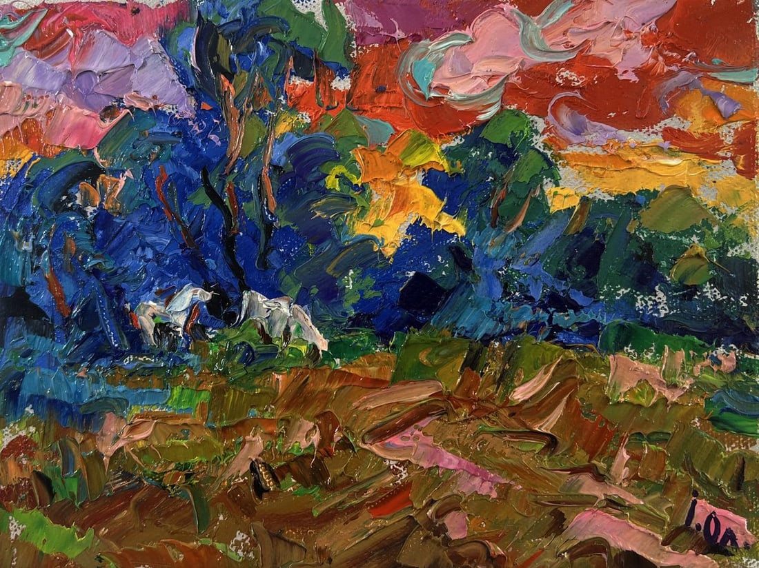 Oil painting Evening nature Oleksiy Ivanyuk - 3