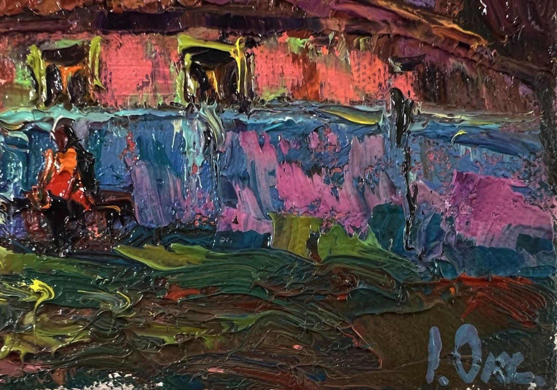 Oil painting Rural evening in the yard Oksana Ivanyuk - 5