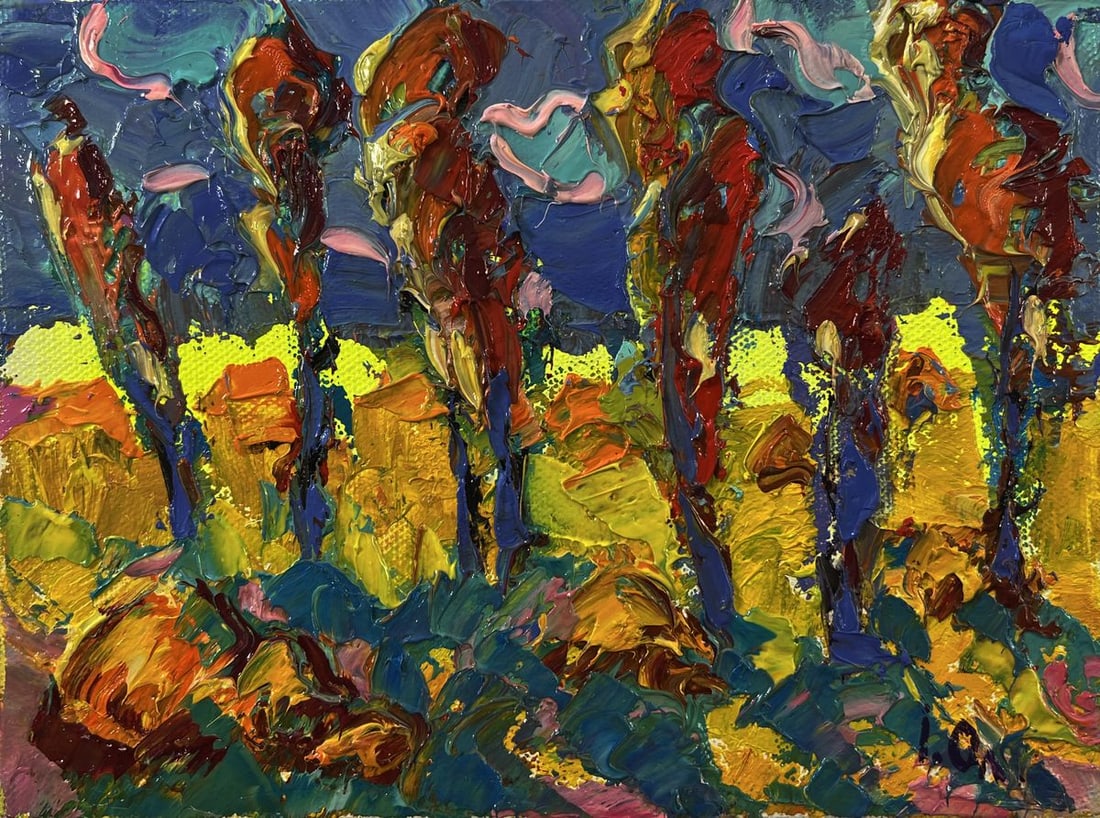 Oil painting Evening trees Oleksiy Ivanyuk - 3