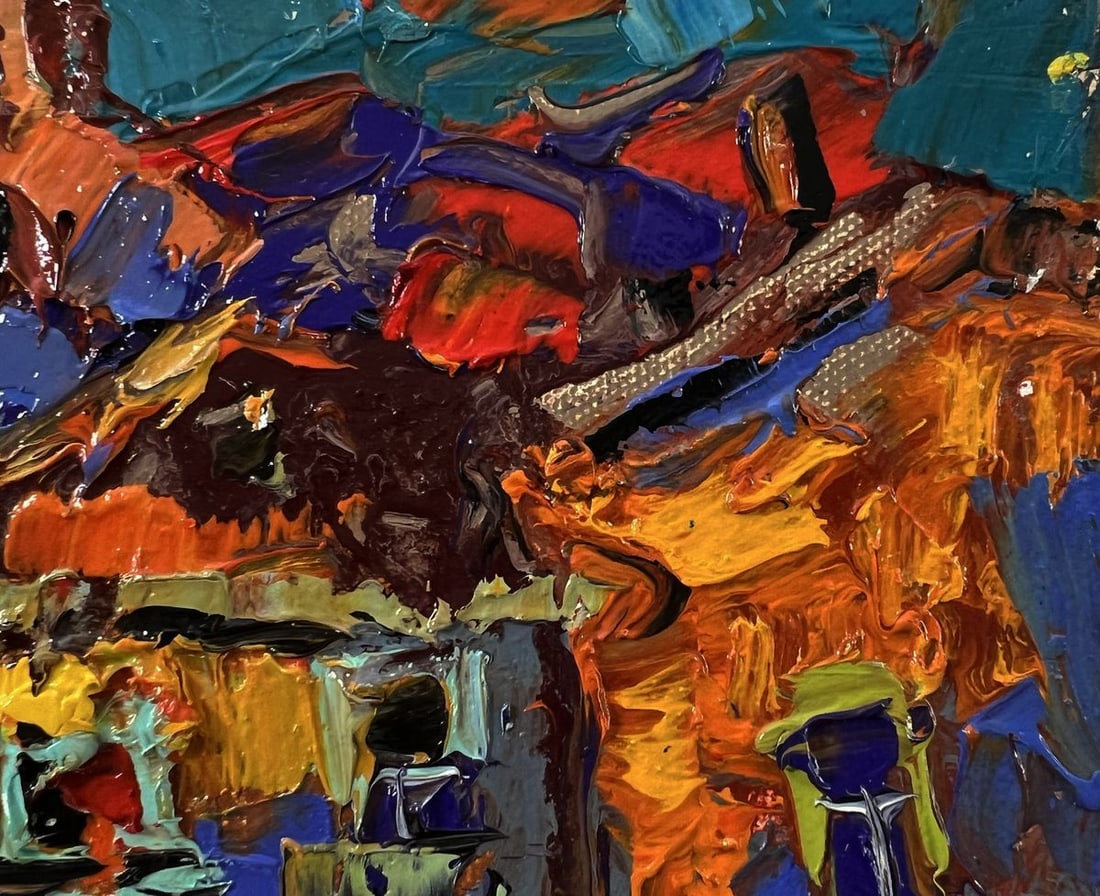Oil painting The city in night lights Oleksiy Ivanyuk - 4