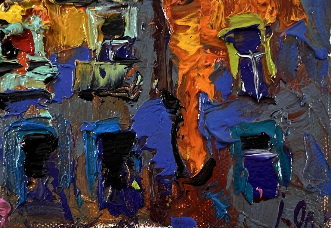 Oil painting The city in night lights Oleksiy Ivanyuk - 5