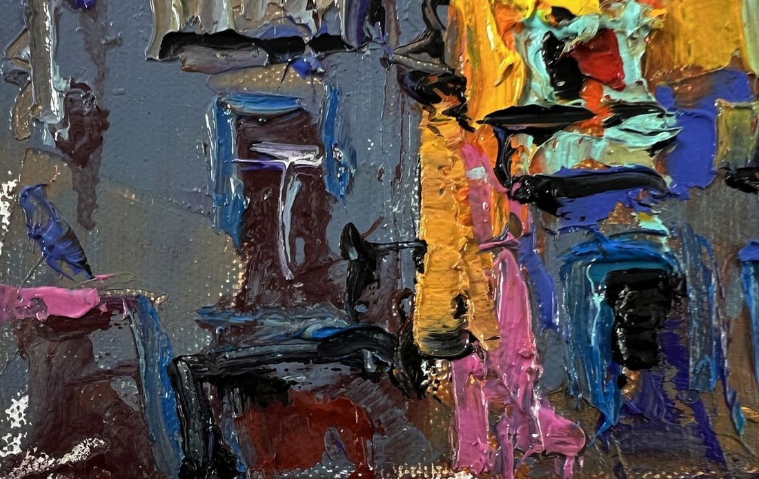 Oil painting The city in night lights Oleksiy Ivanyuk - 6