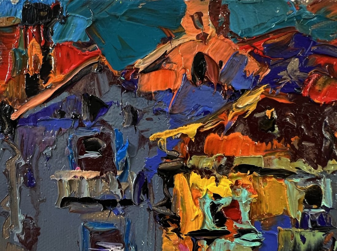 Oil painting The city in night lights Oleksiy Ivanyuk - 7