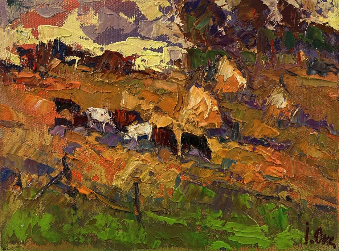 Oil painting Autumn evening Oksana Ivanyuk - 3