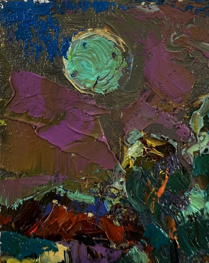 Oil painting The moon shines over the field Oleksiy Ivanyuk - 5