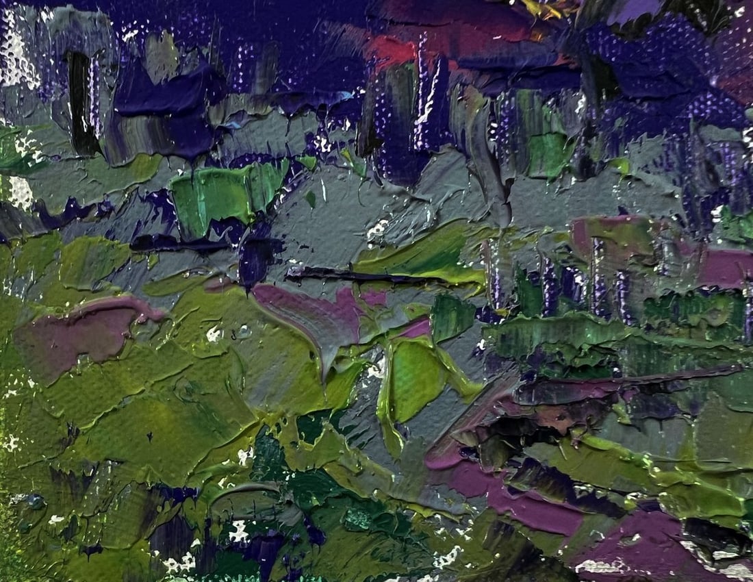 Oil painting Bright blue night Oleksiy Ivanyuk - 6