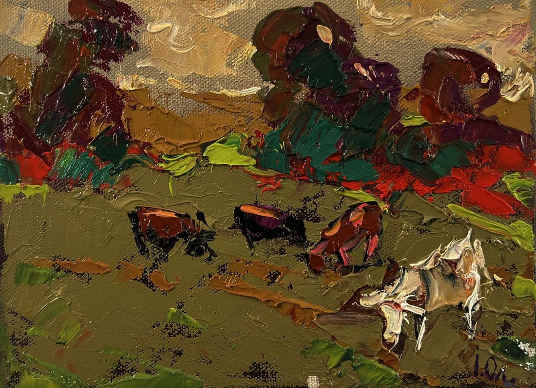 Oil painting Autumn evening Oleksiy Ivanyuk - 3
