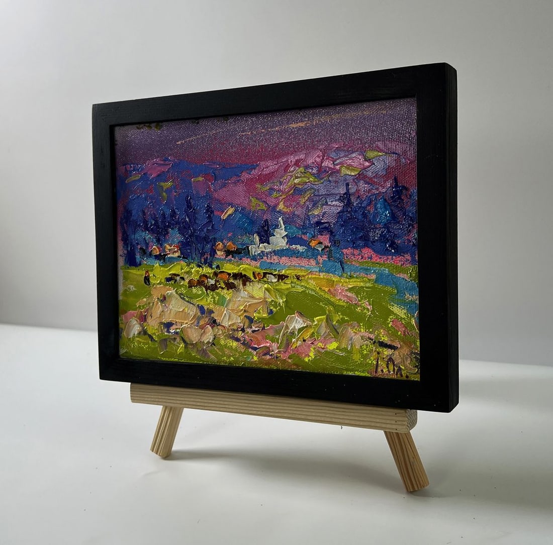 Oil painting Blue nature night Oleksiy Ivanyuk - 2