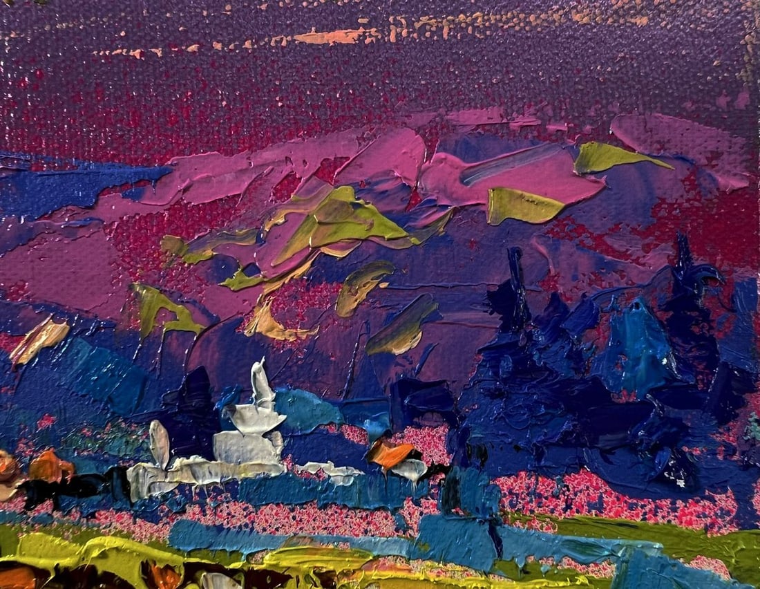 Oil painting Blue nature night Oleksiy Ivanyuk - 4