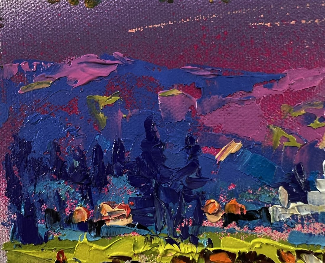 Oil painting Blue nature night Oleksiy Ivanyuk - 7