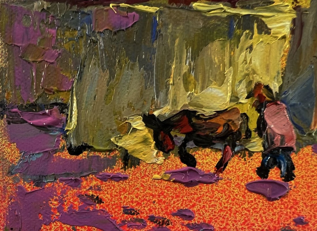 Oil painting Village evening in reflection Oleksiy Ivanyuk - 6