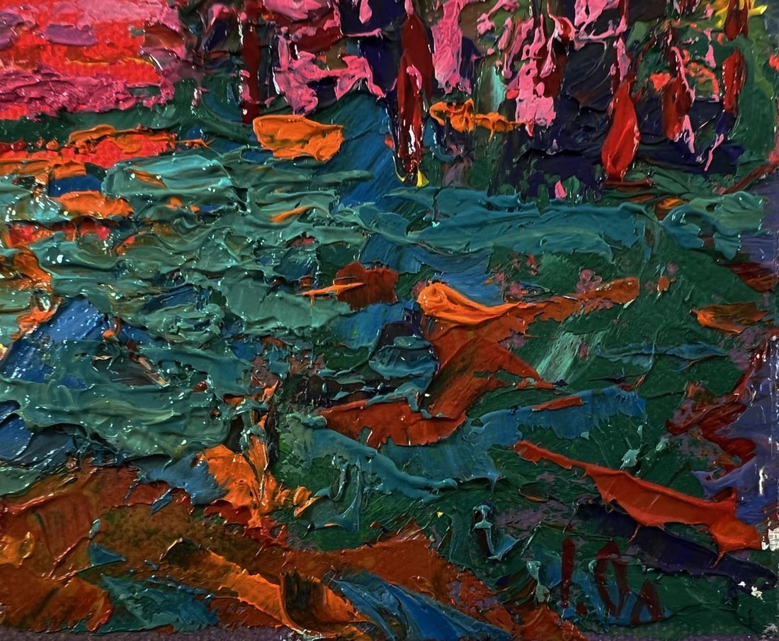 Oil painting Pink evening sunset Oleksiy Ivanyuk - 5