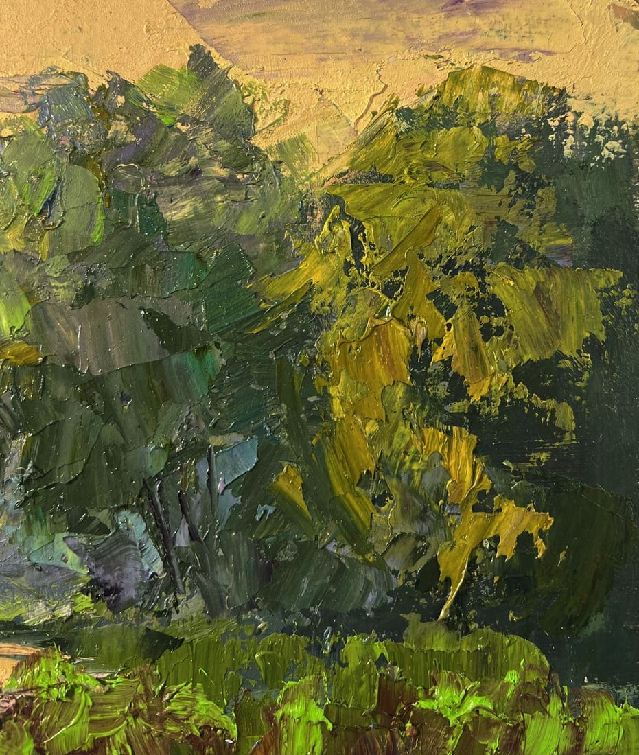 Oil painting Spring sunset over the river Boris Serdyuk - 4