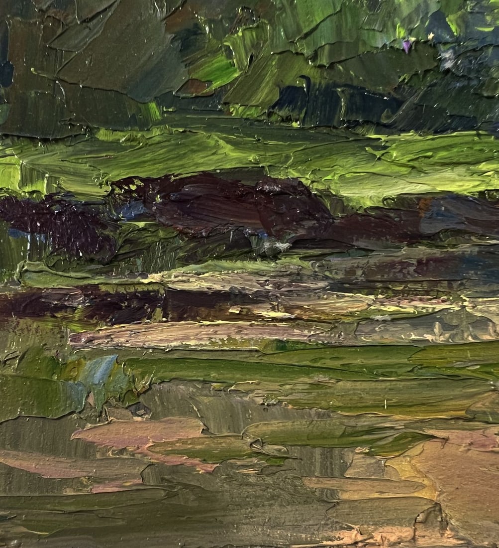 Oil painting Spring sunset over the river Boris Serdyuk - 7