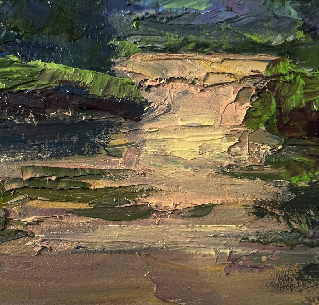 Oil painting Spring sunset over the river Boris Serdyuk - 8