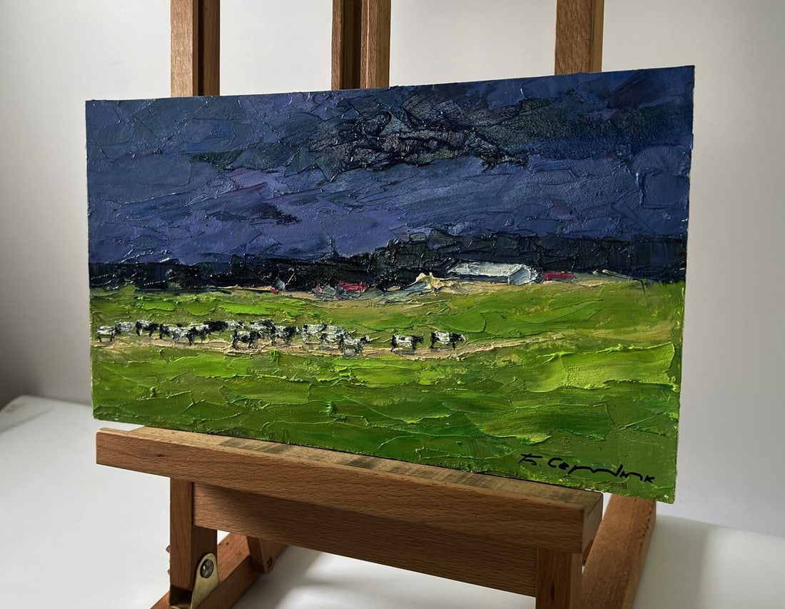 Oil painting Evening field Boris Serdyuk - 2