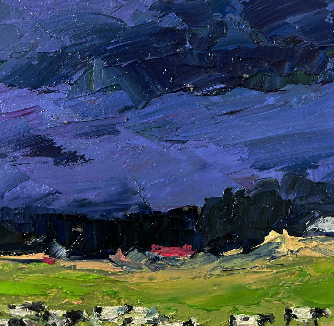 Oil painting Evening field Boris Serdyuk - 5