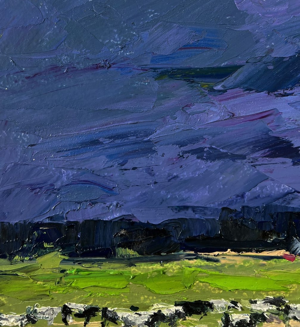 Oil painting Evening field Boris Serdyuk - 6