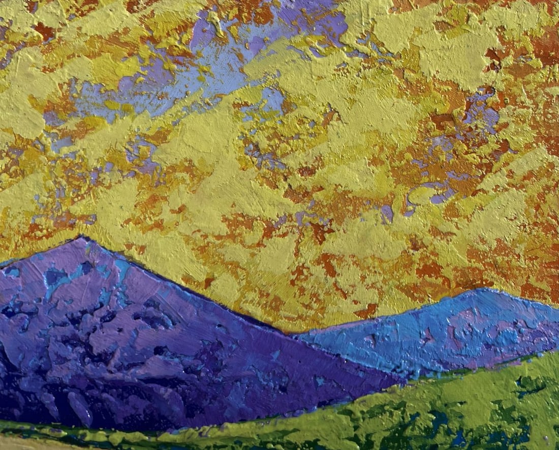 Oil painting The sun's rays glide across the meadows V. Zadorozhnya - 4