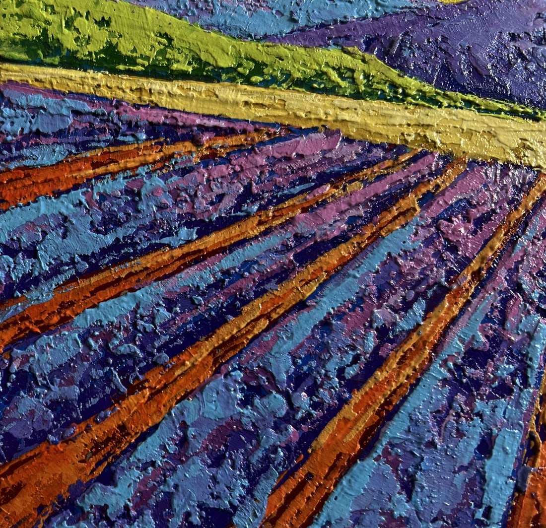 Oil painting The sun's rays glide across the meadows V. Zadorozhnya - 6