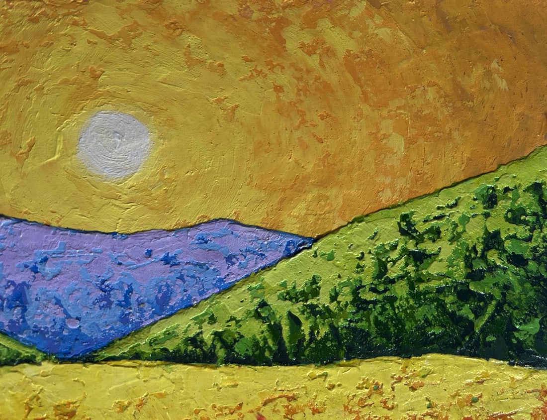 Oil painting The sky in the lights of the evening sun V. Zadorozhnya - 4