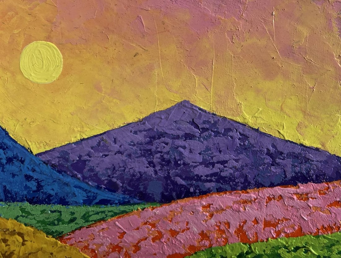 Oil painting The mountains are covered with meadows V. Zadorozhnya - 4